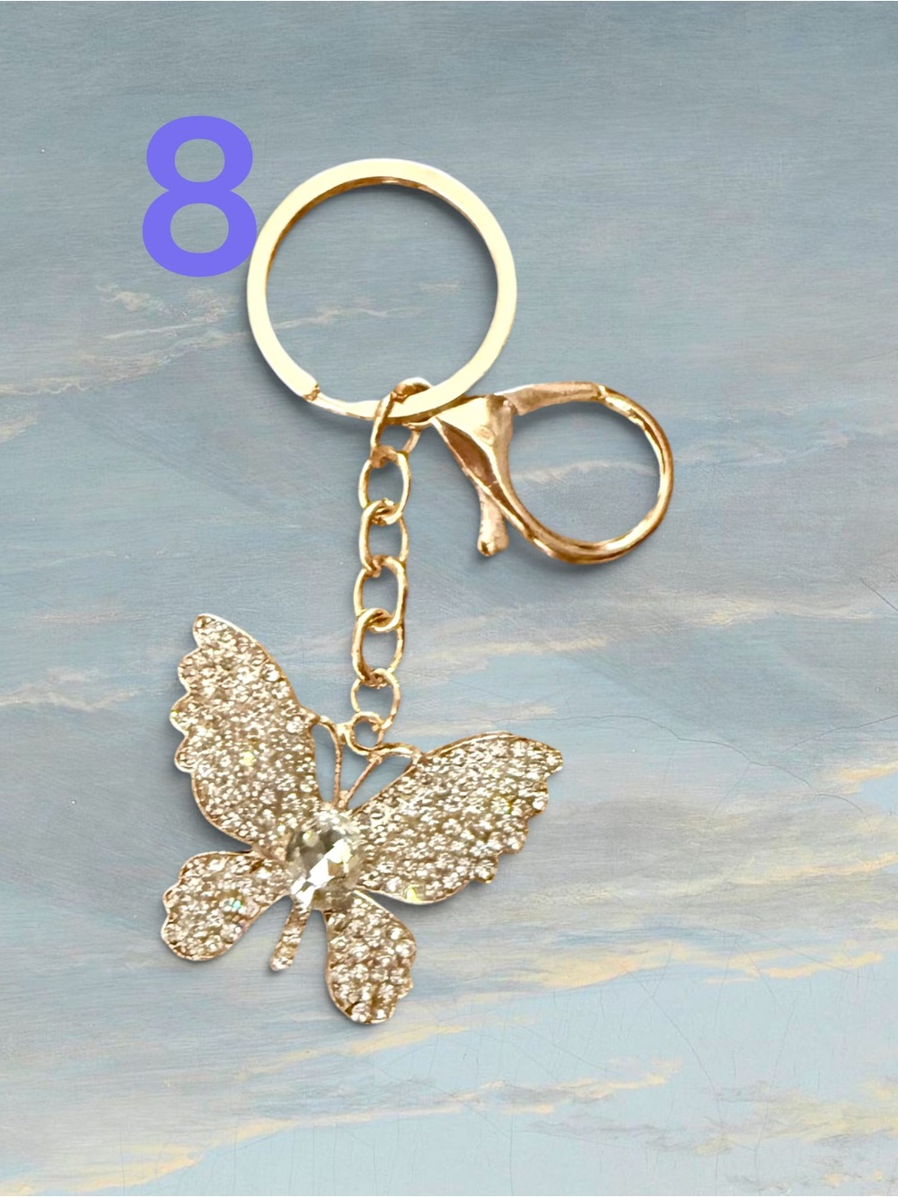 Pick 1 Keychain or Brooch or Charm - Butterfly, Cross, Kitty Cat, CC Logo, Dog - Picture 8 of 10